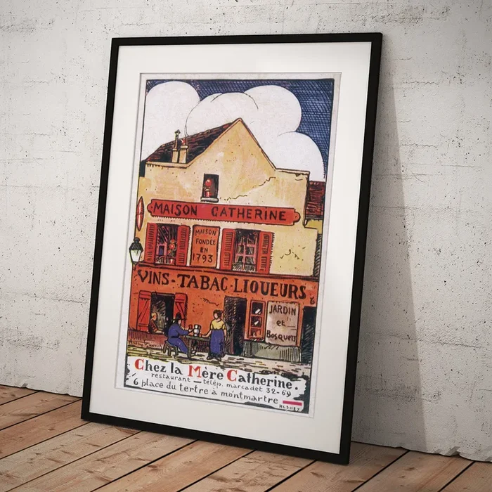 ‘chez La Mere Catherine’ A Notable Cafe Art Print