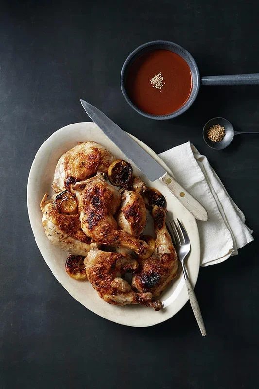 ‘day Of The Dead’ Food With Roasted Chicken And Mole Poblano Sauce