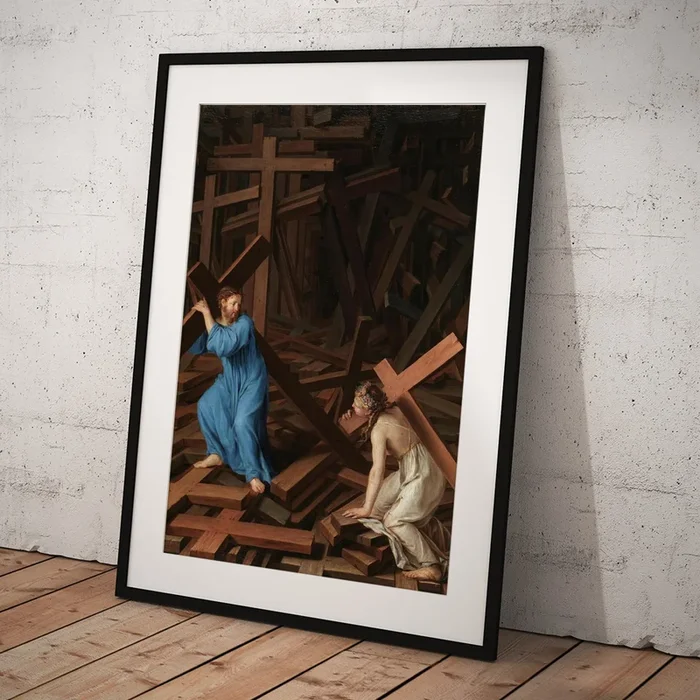 ‘The Christian Soul accepts the Cross’. Ca. 1630. Oil on canvas. Art Print