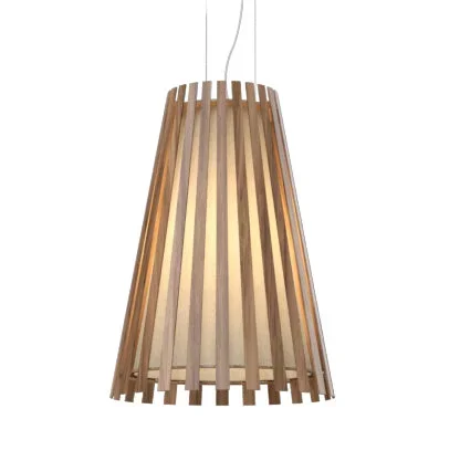 Accord Lighting – 1036.18 – One Light Pendant – Slatted – American Walnut