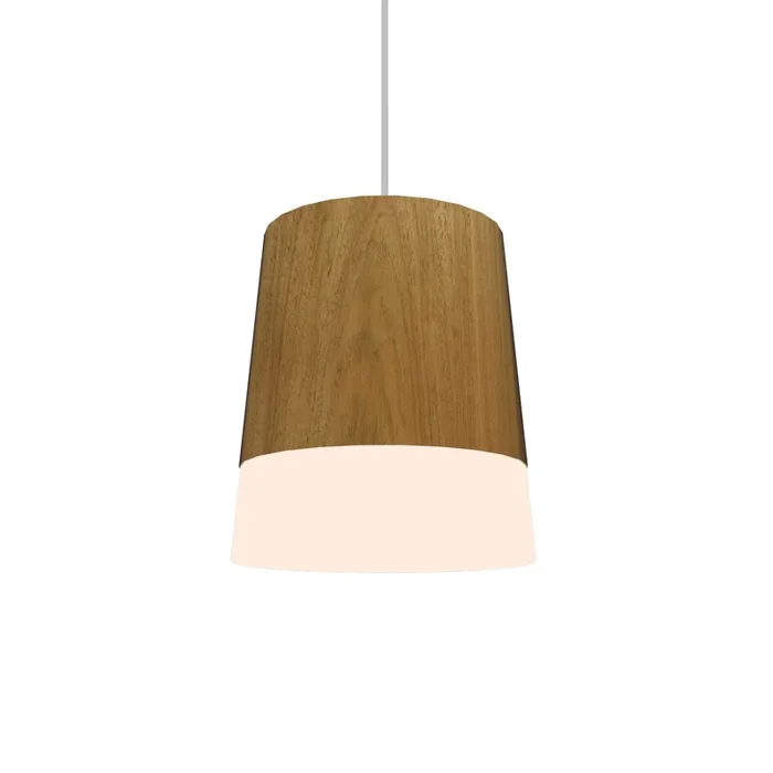 Accord Lighting – 1100.09 – One Light Pendant – Conical – Louro Freijo