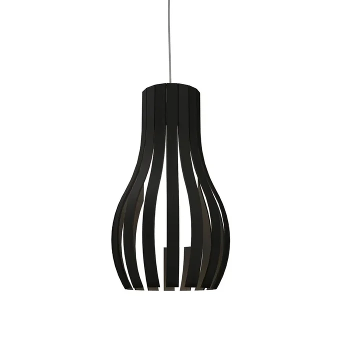 Accord Lighting – 1153.46 – One Light Pendant – Barrel – Organic Black – 115346