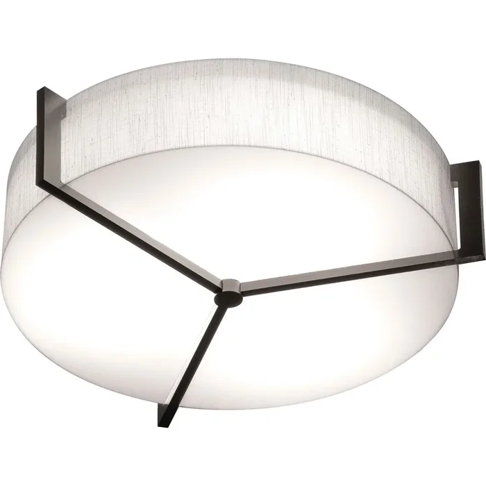 AFX Lighting – APF1524LAJUDES-LW – LED Flush Mount – Apex – Linen White/Espresso