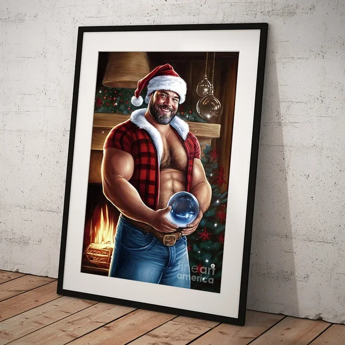 Christmas gay card 1 Christmas- greeting card Art Print