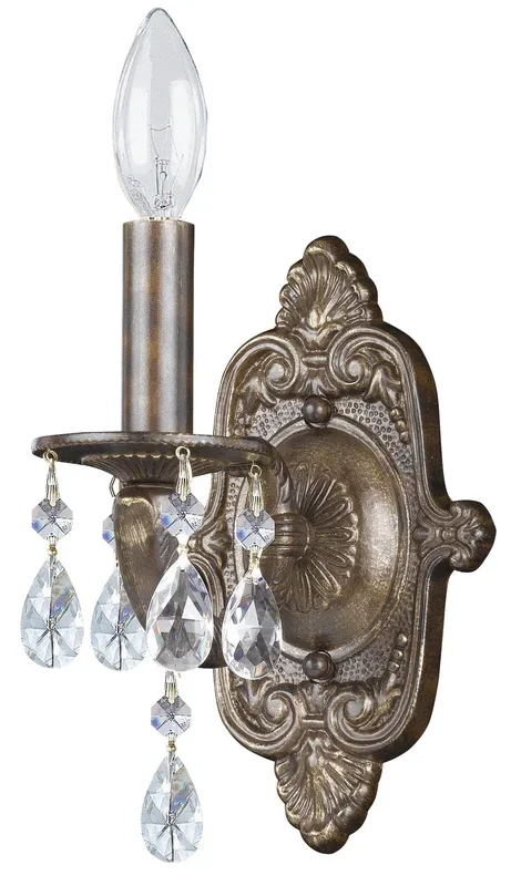 Crystorama – 5021-VB-CL-SAQ – One Light Wall Sconce – Paris Market – Venetian Bronze – 5021VBCLSAQ