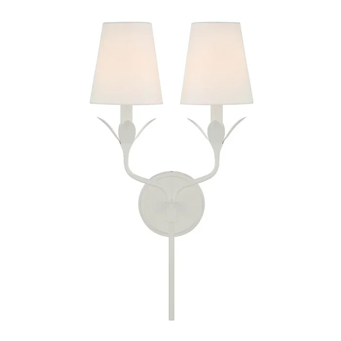 Crystorama – 562-MT – Two Light Wall Sconce – Broche – Matte White – 562MT