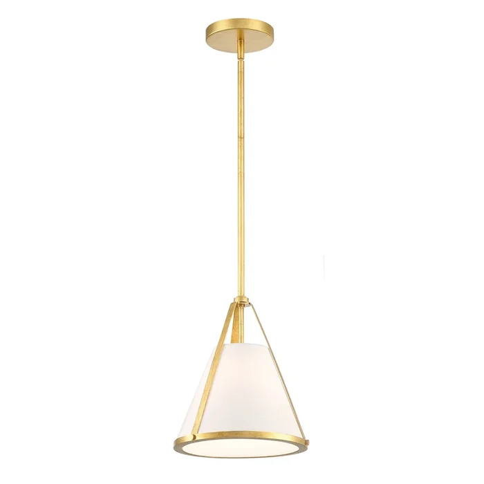 Crystorama – FUL-900-GA – One Light Pendant – Fulton – Antique Gold – FUL900GA