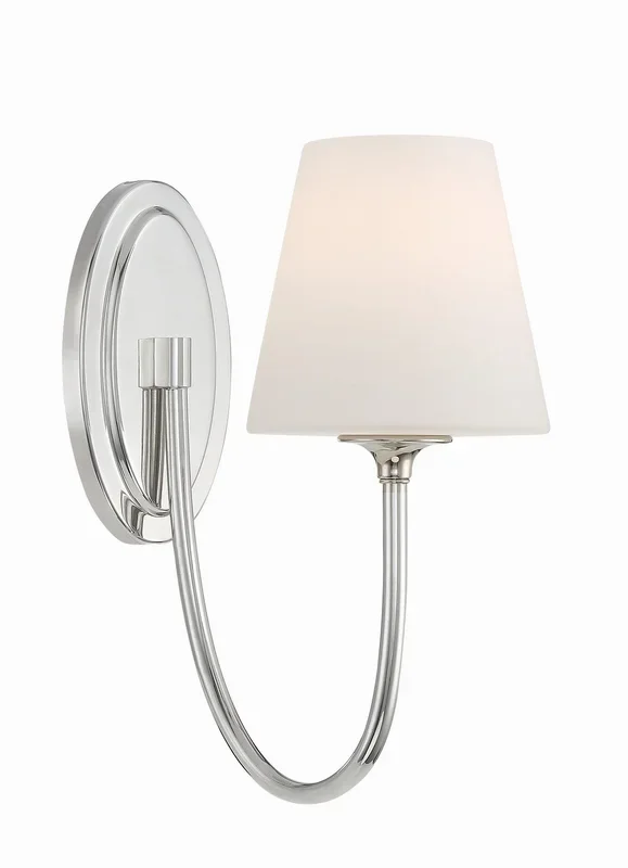Crystorama – JUN-10321-PN – One Light Wall Sconce – Juno – Polished Nickel – JUN10321PN