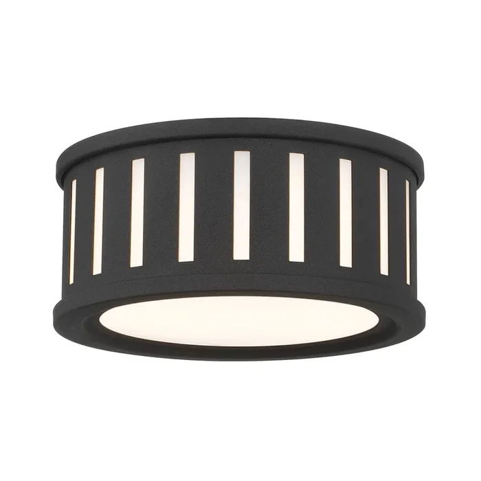 Crystorama – KEN-2200-BF – Two Light Flush Mount – Kendal – Black Forged – KEN2200BF