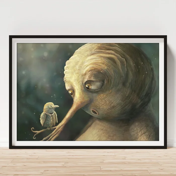 Dropping by Art Print