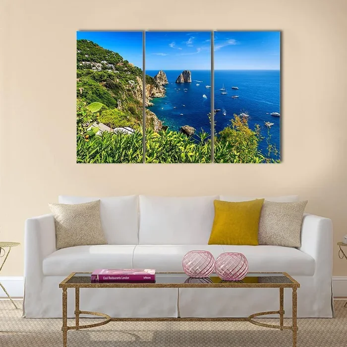 Faraglioni Cliffs Canvas Wall Art
