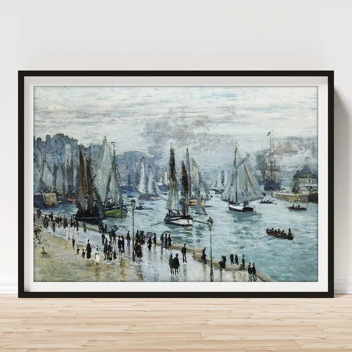 Fishing Boats Leaving The Harbor Le Havre Art Print
