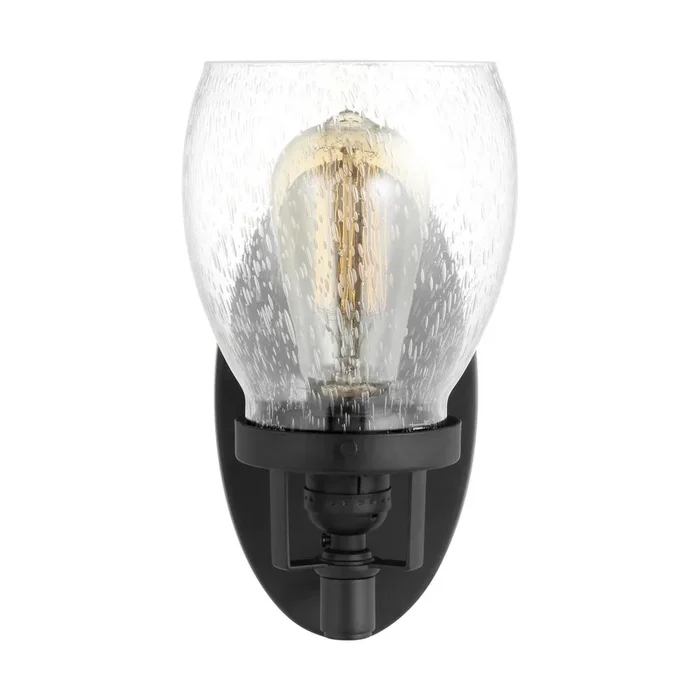 Generation Lighting – 4114501-112 – One Light Wall / Bath Sconce – Belton – Midnight Black