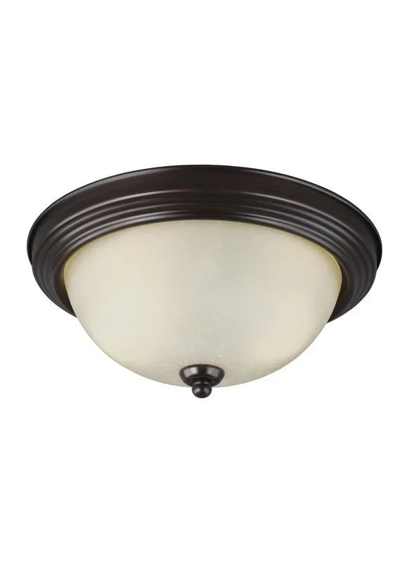 Generation Lighting – 77064EN3-710 – Two Light Flush Mount – Geary – Bronze