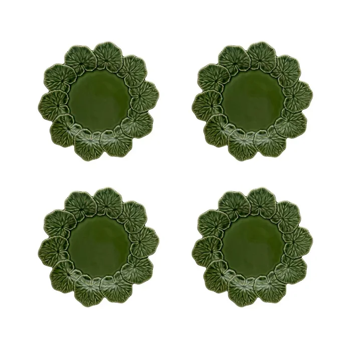 Geranium Dinner Plate Green, S/4