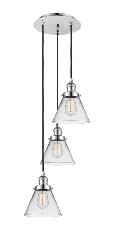 Innovations – 113F-3P-PC-G42 – Three Light Pendant – Franklin Restoration – Polished Chrome