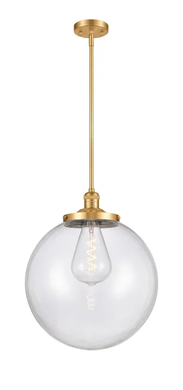 Innovations – 201S-SG-G202-14 – One Light Pendant – Franklin Restoration – Satin Gold