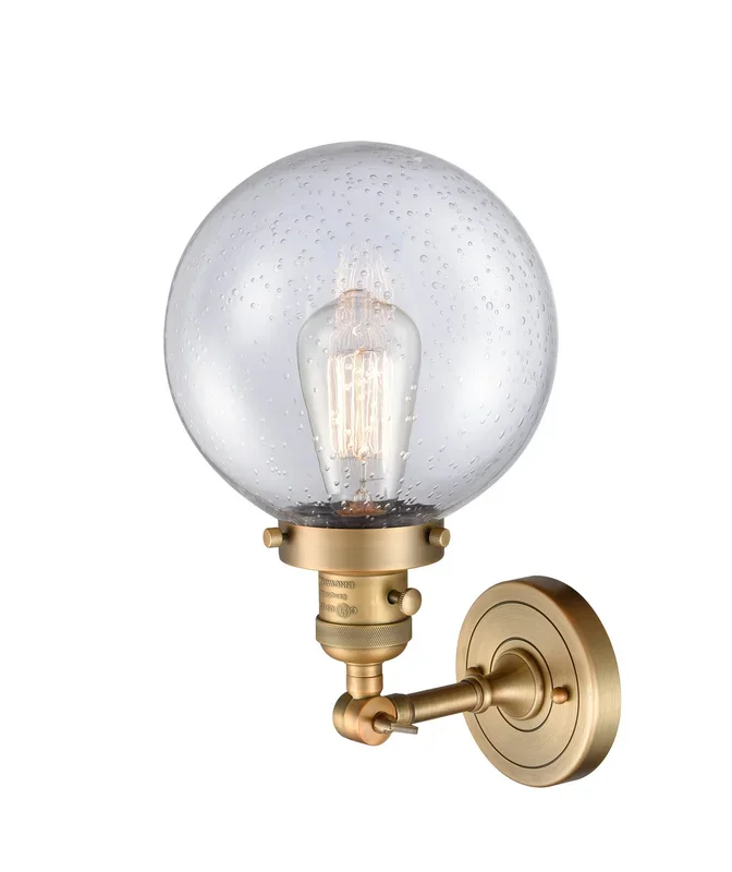 Innovations – 203SW-BB-G204-8 – One Light Wall Sconce – Franklin Restoration – Brushed Brass