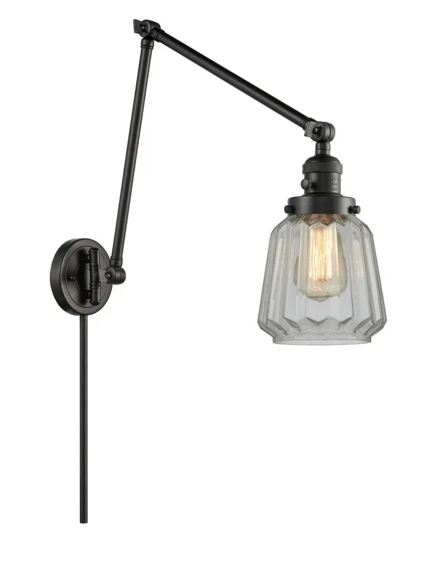 Innovations – 238-BK-G142-LED – LED Swing Arm Lamp – Franklin Restoration – Matte Black – 238BKG142LED