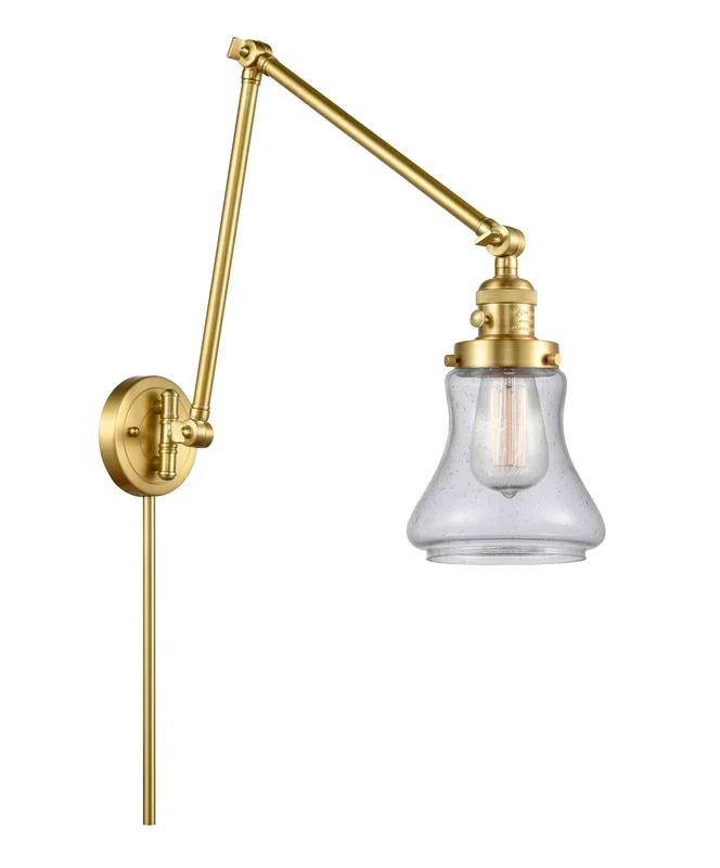 Innovations – 238-SG-G194 – One Light Swing Arm Lamp – Franklin Restoration – Satin Gold – 238SGG194