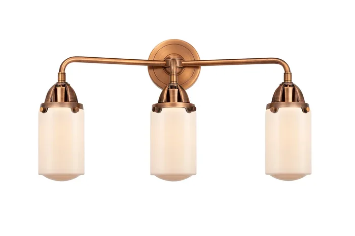 Innovations – 288-3W-AC-G311 – Three Light Bath Vanity – Nouveau 2 – Antique Copper – 2883WACG311