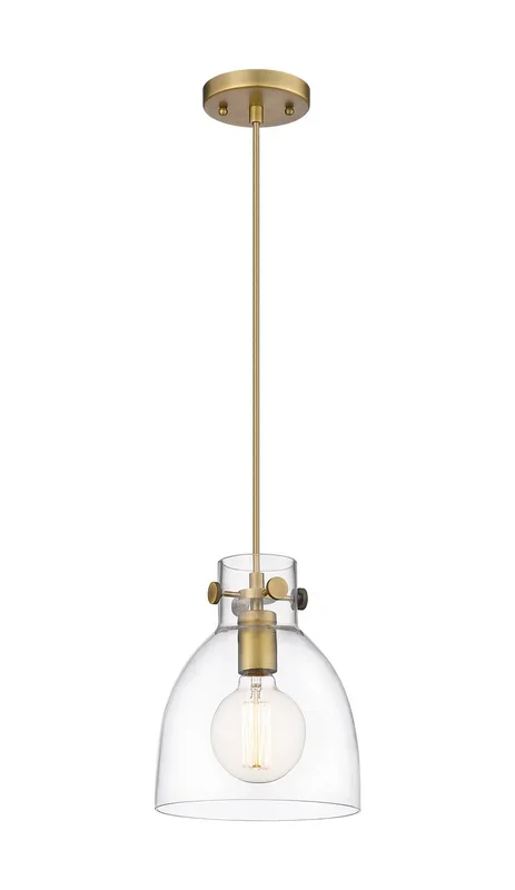 Innovations – 410-1PS-BB-G412-8CL – One Light Pendant – Downtown Urban – Brushed Brass – 4101PSBBG4128CL