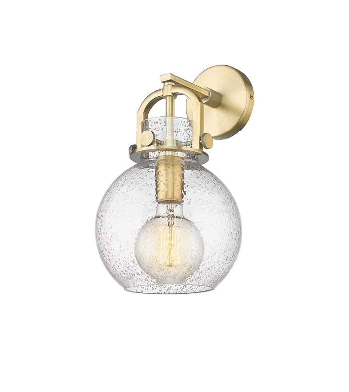 Innovations – 410-1W-BB-G410-8SDY – One Light Wall Sconce – Downtown Urban – Brushed Brass – 4101WBBG4108SDY