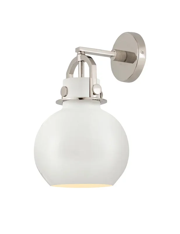 Innovations – 410-1W-PN-M410-8W – One Light Wall Sconce – Downtown Urban – Polished Nickel – 4101WPNM4108W