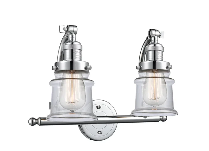 Innovations – 515-2W-PC-G182S – Two Light Bath Vanity – Franklin Restoration – Polished Chrome – 5152WPCG182S