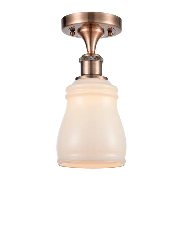 Innovations – 516-1C-AC-G391 – One Light Semi-Flush Mount – Ballston – Antique Copper – 5161CACG391