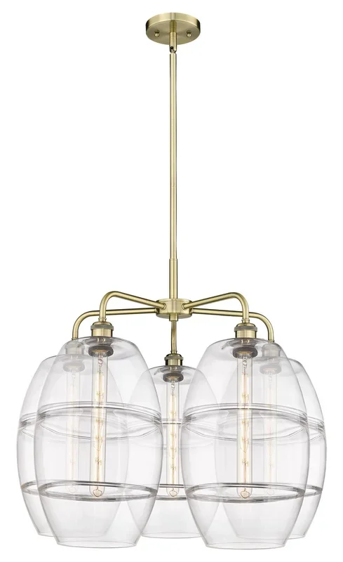 Innovations – 516-5CR-AB-G557-10CL – LED Chandelier – Ballston – Antique Brass – 5165CRABG55710CL