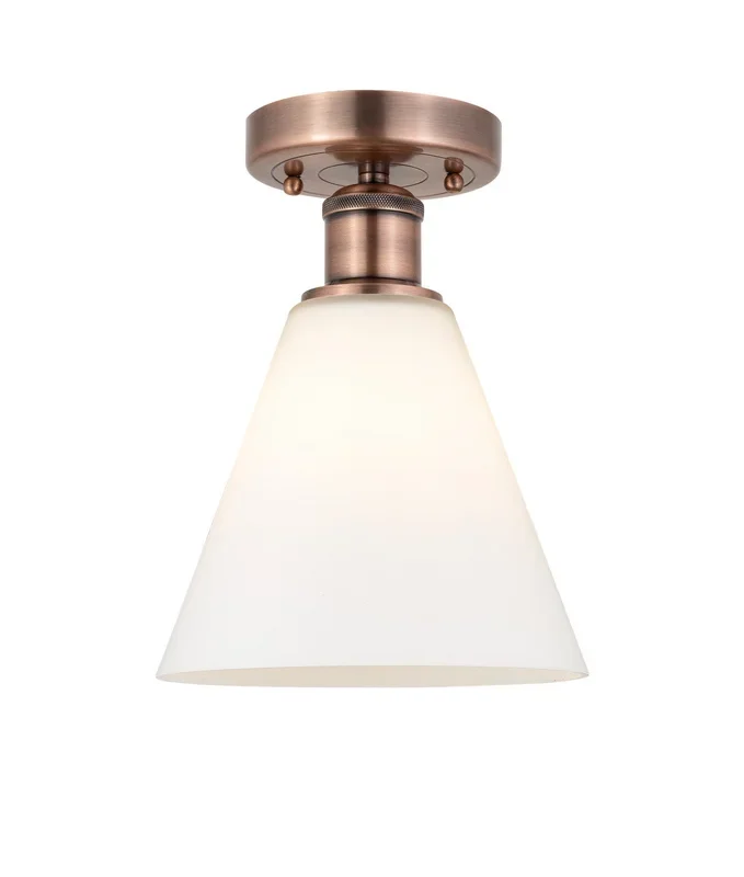 Innovations – 616-1F-AC-GBC-81 – One Light Semi-Flush Mount – Edison – Antique Copper – 6161FACGBC81