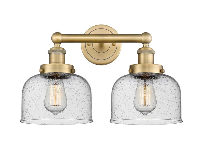 Innovations – 616-2W-BB-G74 – Two Light Bath Vanity – Edison – Brushed Brass – 6162WBBG74