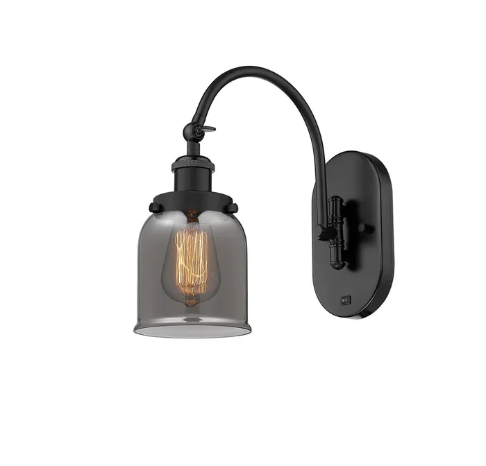Innovations – 918-1W-BK-G53 – One Light Wall Sconce – Franklin Restoration – Matte Black – 9181WBKG53