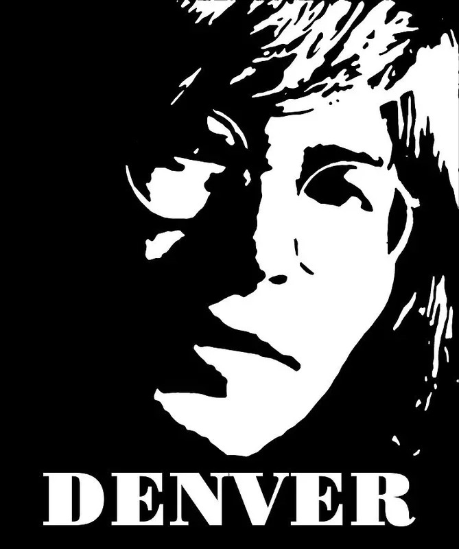 John Denver Black and White Pop Art