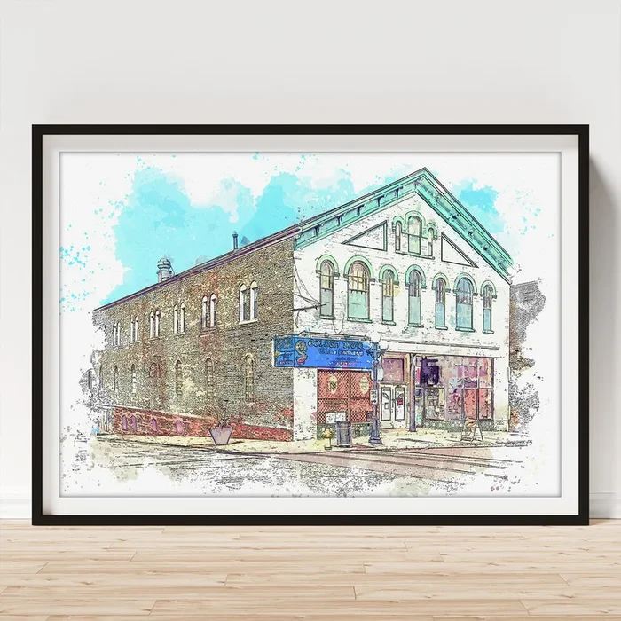 .Market House, Bloomington, Illinois Art Print