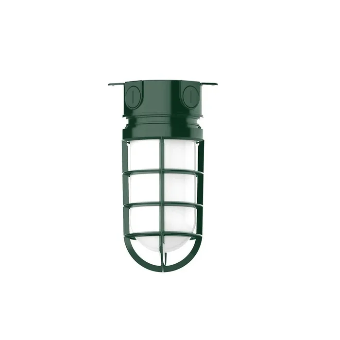 Montclair Light Works – FMC050-42 – One Light Flush Mount – Vaportite – Forest Green – FMC05042