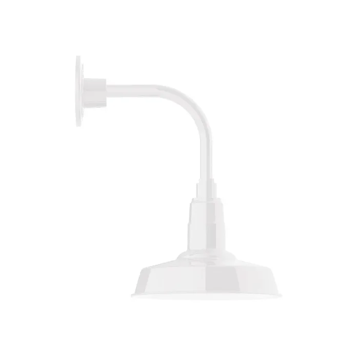 Montclair Light Works – GNT181-44-B03-W10 – One Light Wall Mount – Warehouse – White – GNT18144B03W10