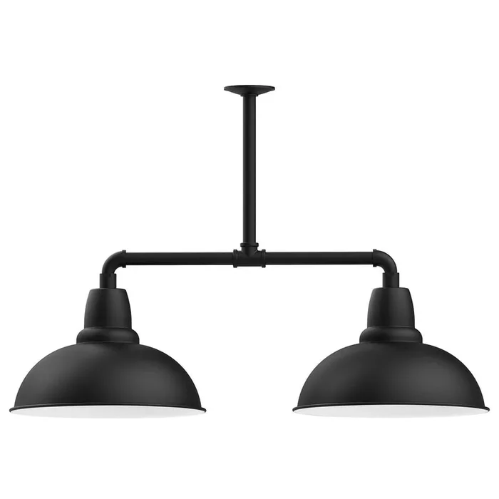 Montclair Light Works – MSD108-41-G06 – Two Light Pendant – Cafe – Black – MSD10841G06