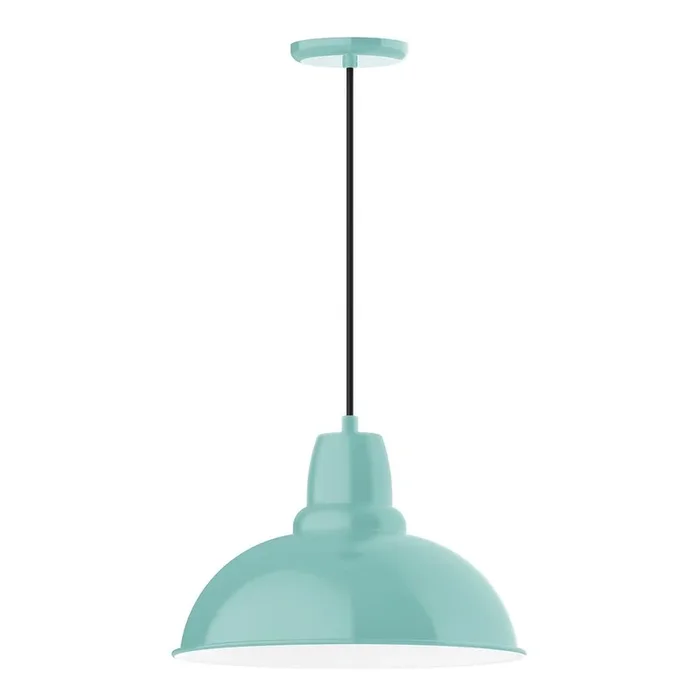 Montclair Light Works – PEB108-48-C22-G06 – One Light Pendant – Cafe – Sea Green – PEB10848C22G06