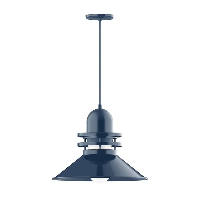Montclair Light Works – PEB151-50-C16 – One Light Pendant – Atomic – Navy – PEB15150C16