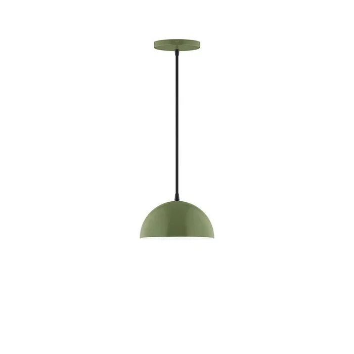 Montclair Light Works – PEB431-22-C23 – One Light Pendant – Axis – Fern Green – PEB43122C23