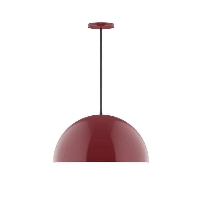 Montclair Light Works – PEB433-G15-55-C16 – One Light Pendant – Axis – Barn Red – PEB433G1555C16