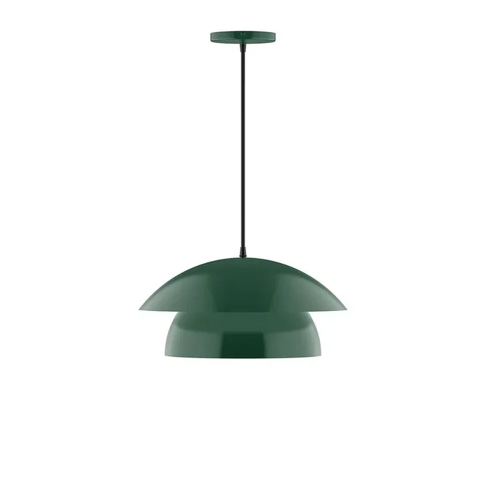 Montclair Light Works – PEBX446-42-C20 – One Light Pendant – Nest – Forest Green – PEBX44642C20