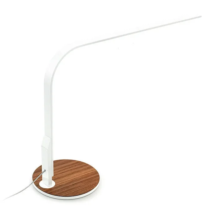 Pablo Designs – LIM 360 WHT/WAL – LED Table Lamp – LIM 360 – White/Walnut – LIM360WHTWAL
