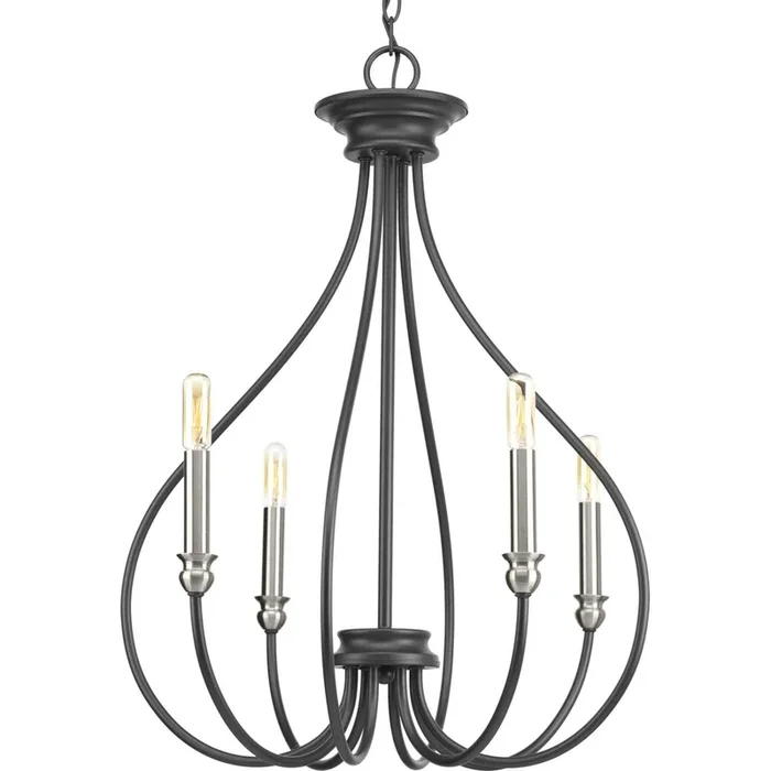 Progress Lighting – Four Light Chandelier – Whisp
