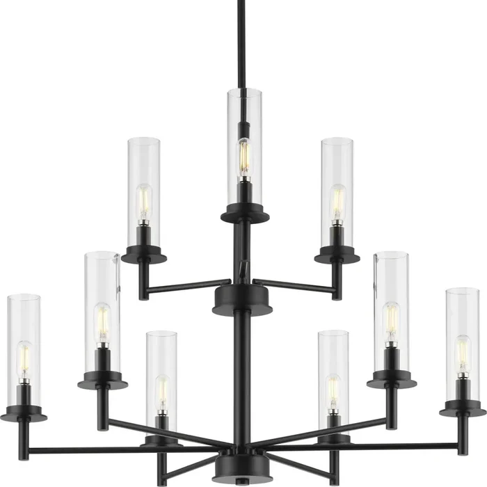 Progress Lighting Kellwyn Collection 9 Light 60W Candelabra Base Chandelier (P400252-031)