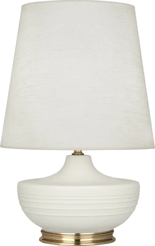 Robert Abbey – MLY24 – One Light Table Lamp – Michael Berman Nolan – Matte Lily Glazed Ceramic w/Modern Brass – MLY24