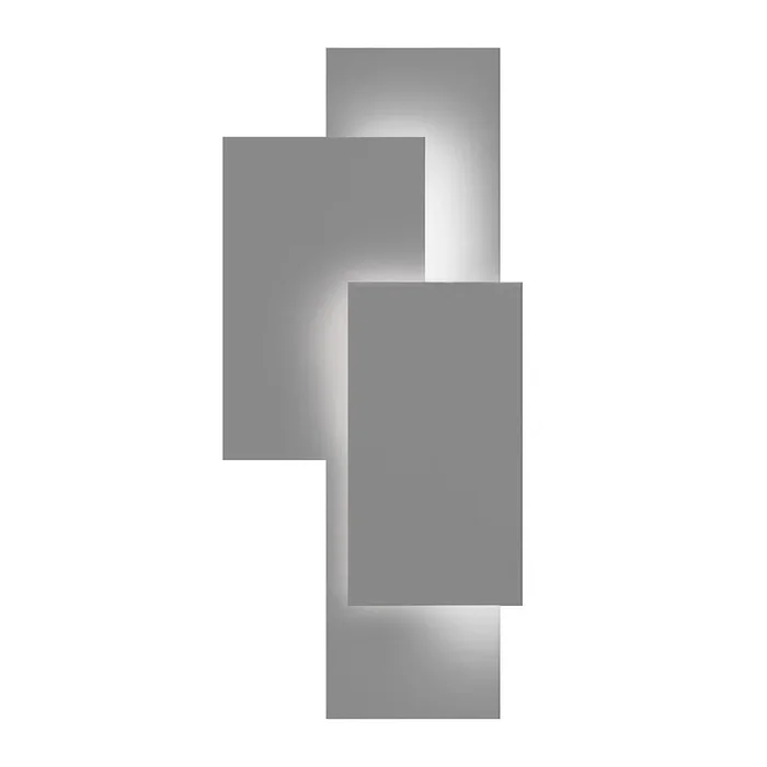 Sonneman – 7110.74-WL – LED Wall Sconce – Offset Panels – Textured Gray – 711074WL