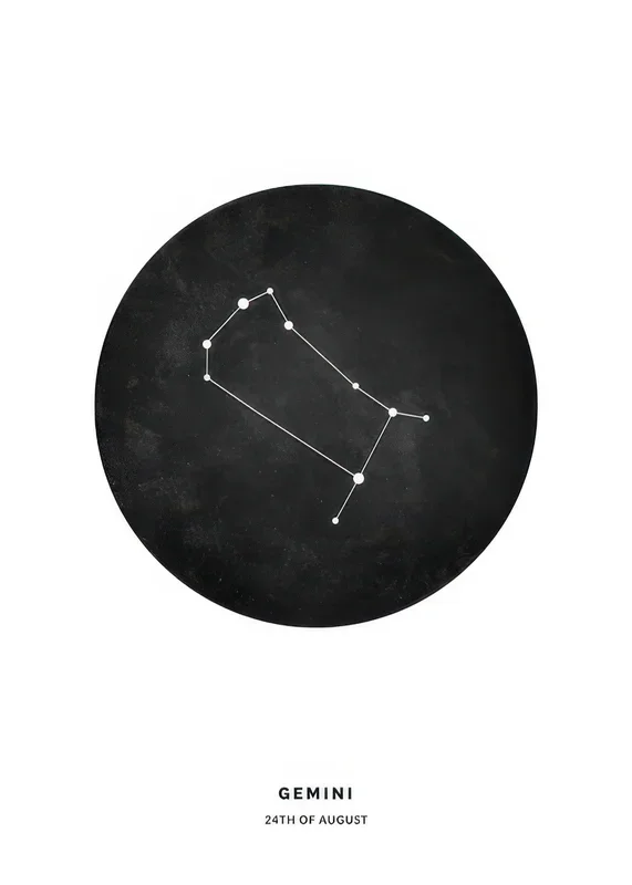 Star Sign Black Gemini Personal